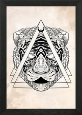tiger head Framed Wall Art