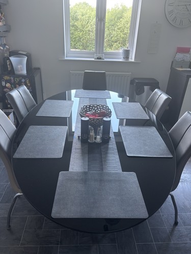 Smoked glass seater dining - seater,