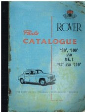 ROVER P4 80 , 95 , 100 & 110 SALOON ORIGINAL 1963 FACTORY PARTS CATALOGUE
