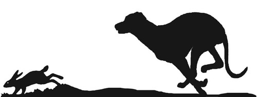 Greyhound hare weathervane - greyhound, &