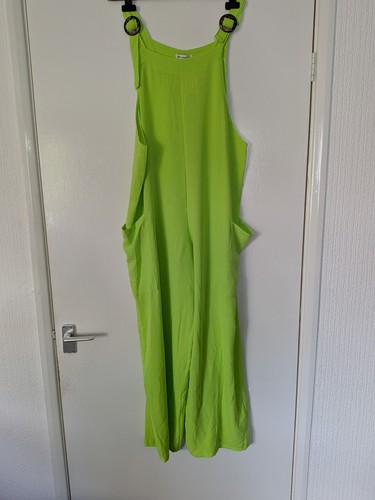 Ladies lime green dungarees - ladies,