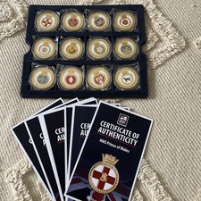 Westminster British Royal Navy Commemorative Medal Collection 24K Gold Plated