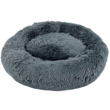 2NDS Dog Cat Bed Fluffy Donut Kitten Puppy Pet Cushion Calming Mattress 4733