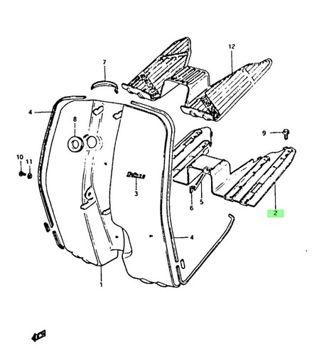 Nos oem rear leg - leg, suzuki