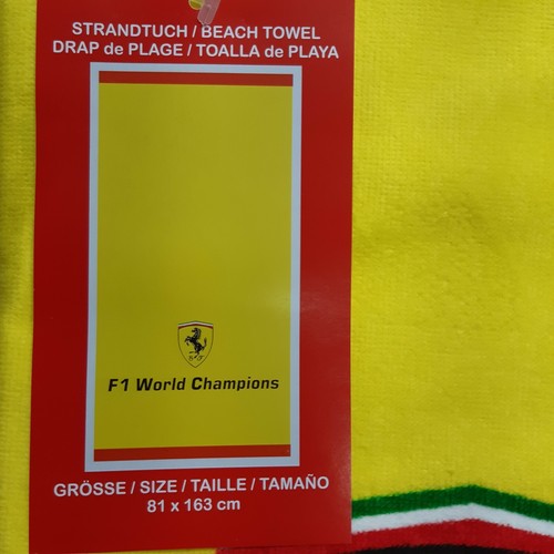 Ferrari beach towel word - f1,