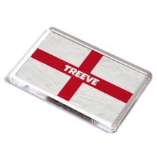 FRIDGE MAGNET - Treeve - St George Cross/England Flag - Boy's Name Gift