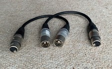 TWO Phase Reverse Cables XLR to XLR  - short cables Neutrik connectors