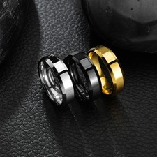 Mens 8mm Stainless Steel