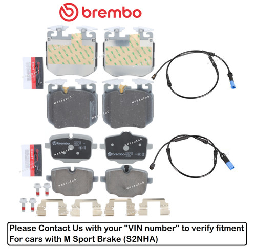 Front rear brake pad oes - &,