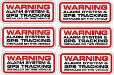 WARNING Car Alarm Decals GPS