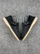 Fracap Buckle Fastening Black Leather Shoes UK 3.5 Vibram Soles Made In Italy