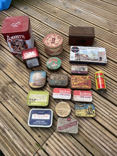 18x vintage retro - tins, various