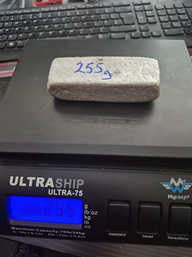 Aluminium ingot 255grams made - aluminium,