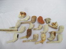18x SMALL VINTAGE ANTIQUE OLD CLAY PIPE BOWLS TOBACCO SMOKING SMOKERS