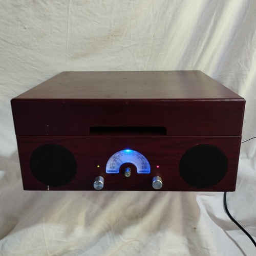 Old wooden turntable vinyl - wooden,