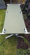 British Army Issue Folding  Cotbed Comes In Its Zipped Carry Bag.