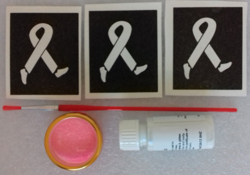 Ribbon glitter tattoo set