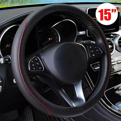 Black red15 leather car - red15",
