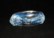 Jobling Opalique opalescent glass salt in the form of a curled up fox.