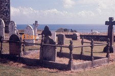 35mm Slide - Gravestones, All Saint's Church, Mundesley, Norfolk