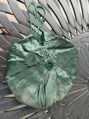 1930s green silk evening - silk, bag