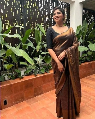 Soft litchi silk saree - soft,