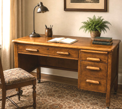 Vintage abbess office - vintage, oak