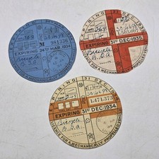 X3 Original 1930's BSA Bicycle Motorbike Tax Disc Road Fund License Vintage Rare