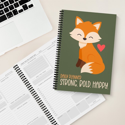 Daily planner cute fox - daily, a5