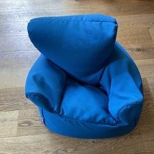 RU Comfy Kids Bean Bag Chair and Easy Liner , Blue approx 65cm x 65cm x 65cm