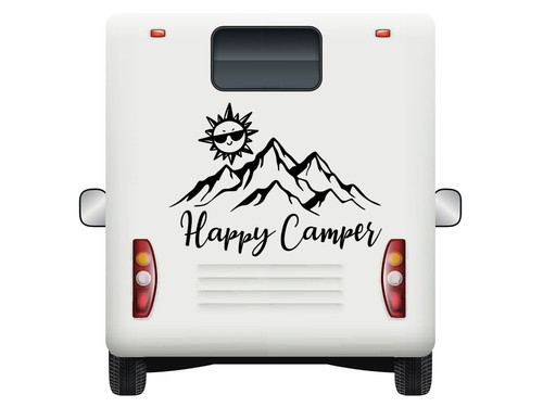 Happy camper car - happy, stickers