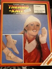 Lister Lee target Ladies Hat , Bed socks & mitts Knitting Pattern 1526  Dk Wool