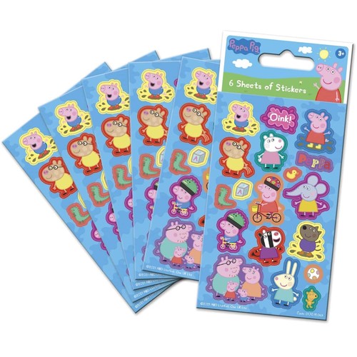 Peppa pig blue party stickers - peppa,