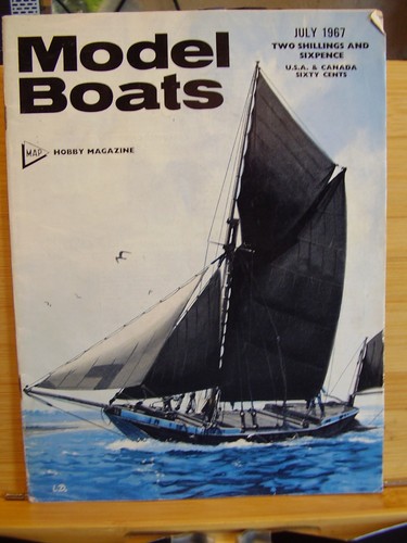 Vintage model boats - model, magazine