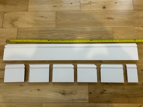 Skirting board white fully - white,