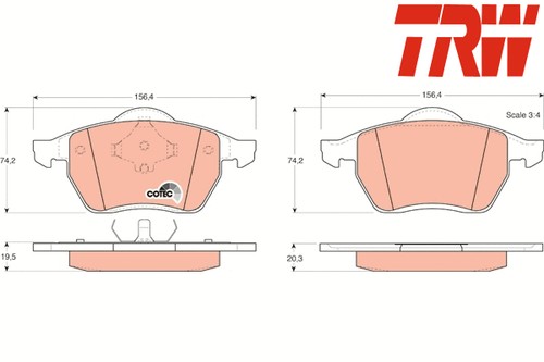 Front brake pad set - brake,