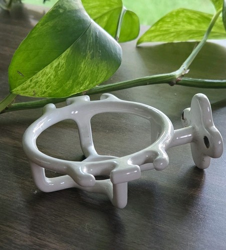 Vintage white enamel cast iron - white,