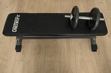 Flat Weight Bench and 10kg Dumbbell