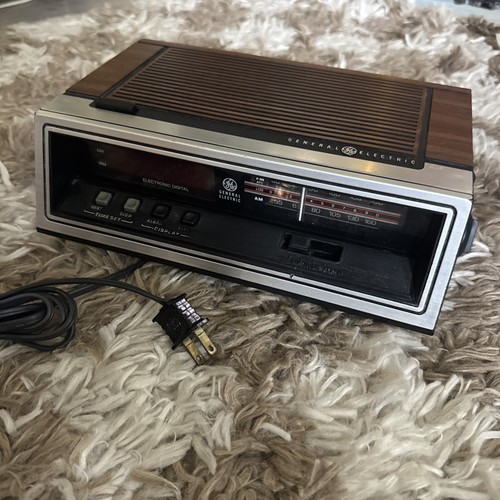 Vintage digital radio clock - vintage,
