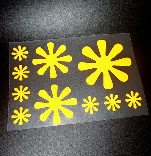 Reflective fun flowers decals - fun,