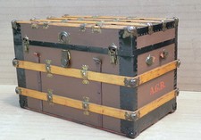 Antique Steamer Trunk Flat Top