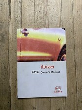 2001-2005 SEAT IBIZA OWNERS HANDBOOK MANUAL PRINT 2001 Ref4314
