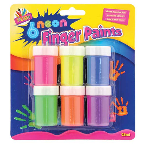 Pots neon finger paints - 6,