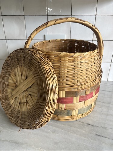 Vintage large hand woven - large, hand-woven