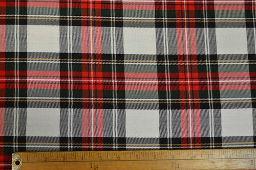 Polyviscose tartan fabric - fabric,