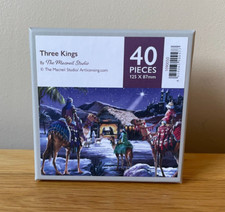 Wentworth 'Three Kings' Wooden Jigsaw Puzzle 40 Pieces Mini Christmas VGC