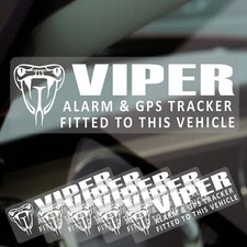 5 x Stickers VIPER GPS Tracking Device Alarm Signs Security Car Tracker Warning