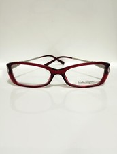 Salvatore Ferragamo 2659-B c.113 Red Swarovski Crystals Italy 53-16-135