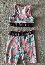 Tu Girls Lycra Short And Crop Top - Age 5