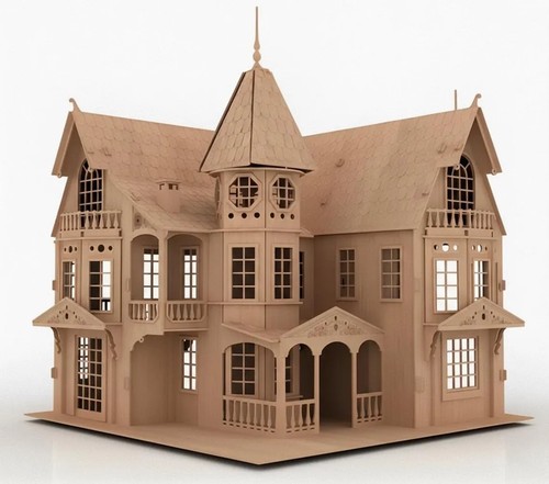Victorian mansion house laser - victorian,
